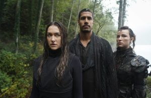 Echo, Gabriel y Hope en The 100 7x02 The Garden