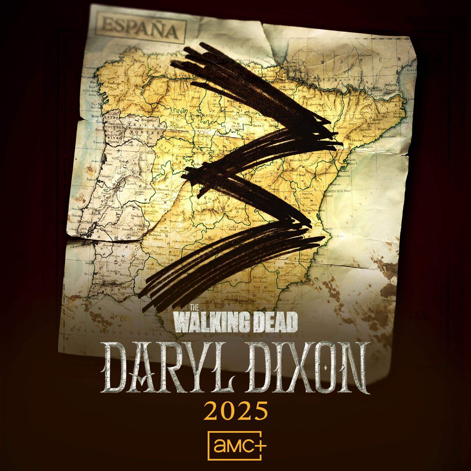 Afiche de la tercera temporada de The Walking Dead: Daryl Dixon