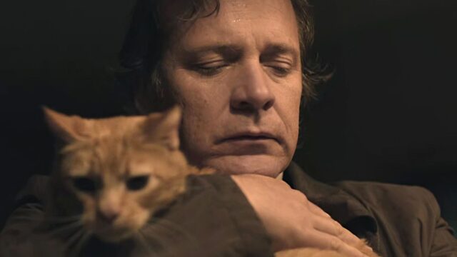 Tommy Molto (Peter Sarsgaard) y su gato en Presumed Innocent