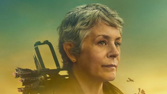 Melissa McBride como Carol Peletier en el póster de la segunda temporada de la serie Daryl Dixon: The Book of Carol